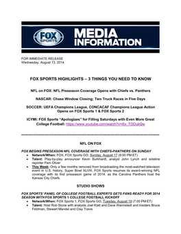 Fox Sports Highlights – 3 Things You Need to Know