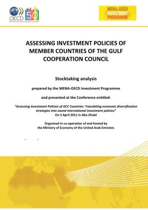 Assessing Investment Policies of Member Countries of the Gulf Cooperation Council