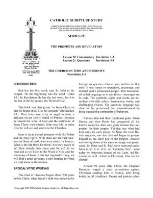 Catholic Scripture Study Series Iv