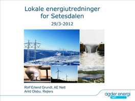 Lokale Energiutredninger for Kommunene I Østre Agder