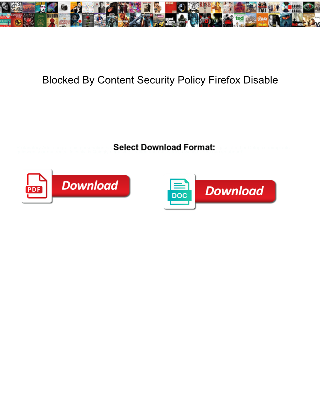 Blocked by Content Security Policy Firefox Disable
