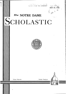 Notre Dame Scholastic, Vol. 69, No. 26