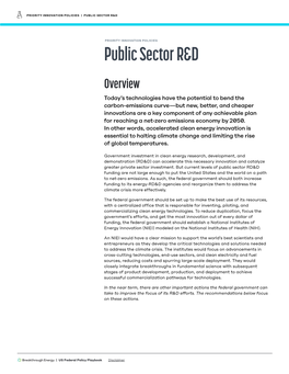 Public Sector R&D