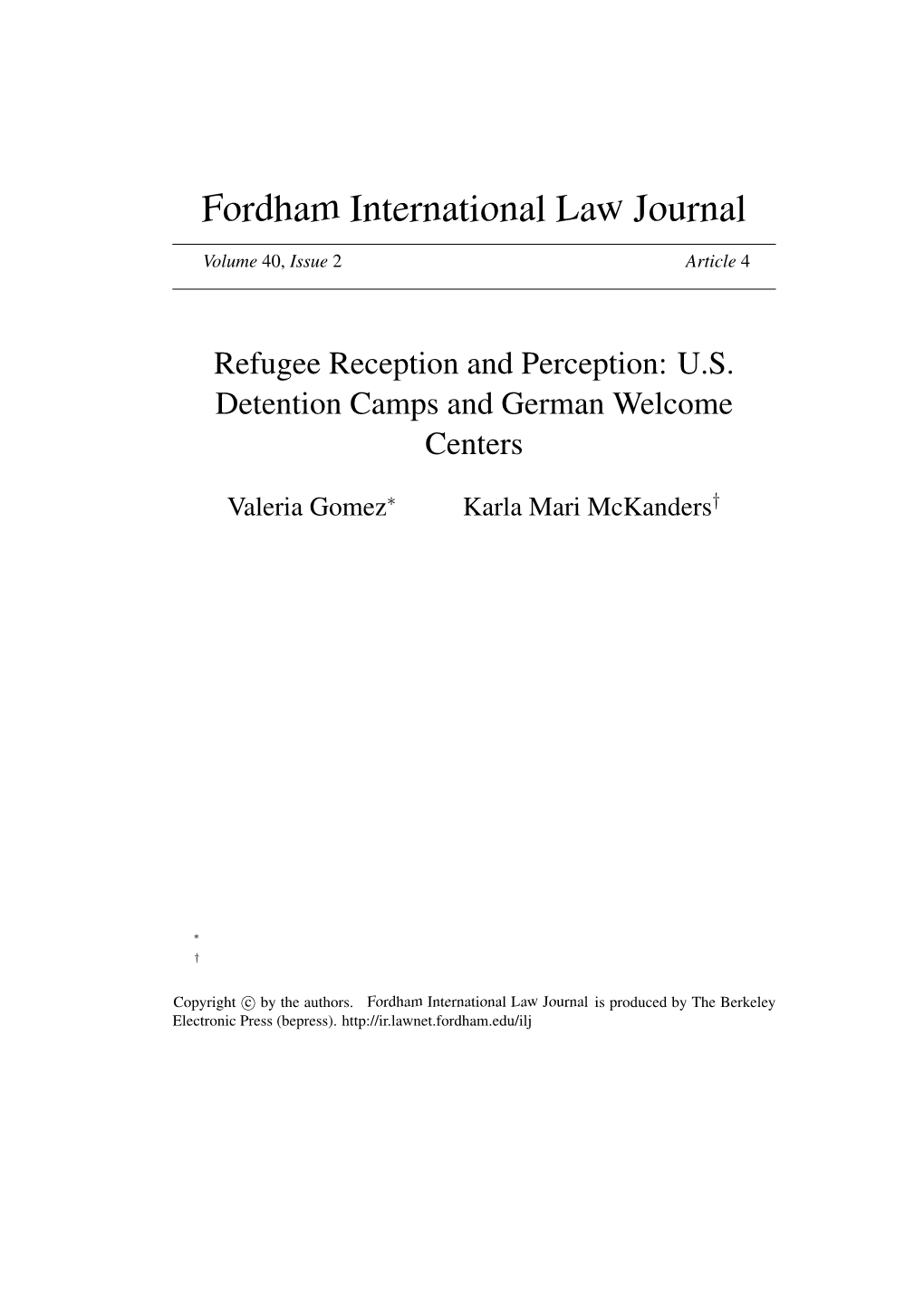 Fordham International Law Journal