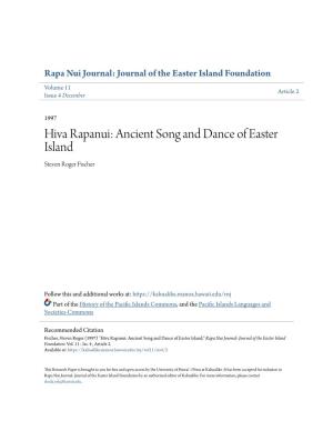 Ancient Song and Dance of Easter Island Steven Roger Fischer