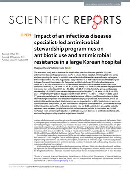 Impact of an Infectious Diseases Specialist-Led Antimicrobial
