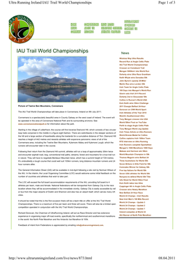 IAU Trail World Championships Page 1 of 3