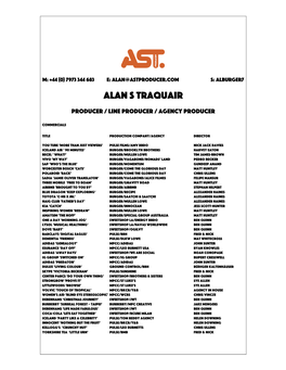 Alan S Traquair
