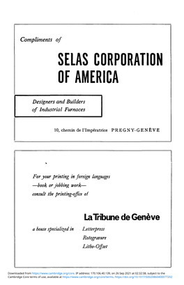 Selas Corporation of America
