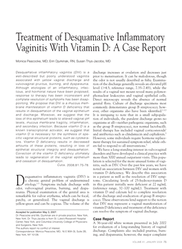 Treatment of Desquamative Inflammatory Vaginitis with Vitamin D: a Case Report
