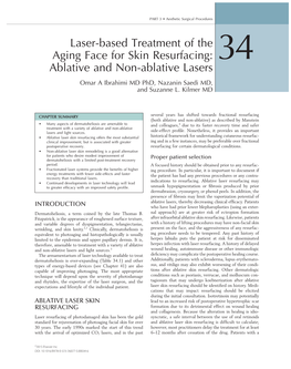 Laser-Based Treatment of the Aging Face for Skin Resurfacing: Ablative
