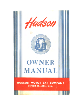 1948 Hudson Owner Manual