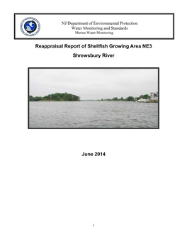 Reappraisal Report of Shellfish Growing Area NE3 Shrewsbury River June 2014