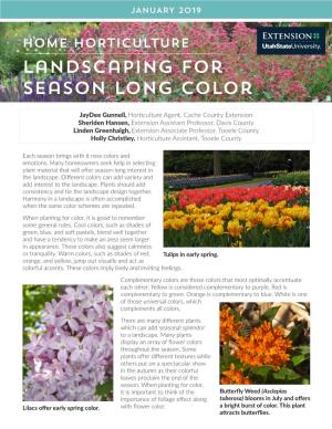 Landscaping for Season Long Color