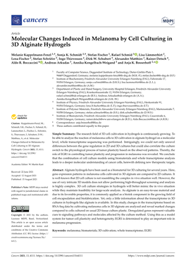 Molecular Changes Induced in Melanoma by Cell Culturing in 3D Alginate Hydrogels