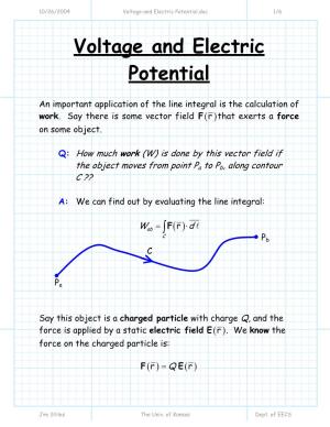 Voltage and Electric Potential.Doc 1/6