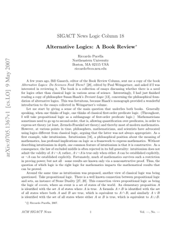 Logic Column 18: Alternative Logics: a Book Review