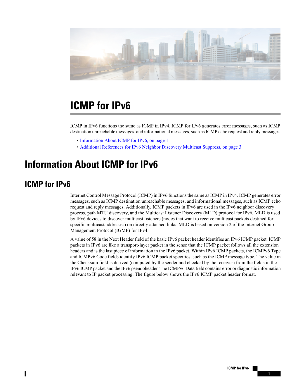 ICMP for Ipv6