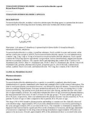 Terazosin Hydrochloride Capsules