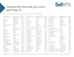 Choose the Channels You Want with Fibe TV