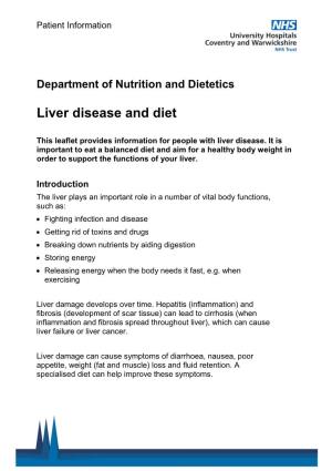 Liver Disease and Diet