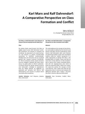 Karl Marx and Ralf Dahrendorf: a Comparative Perspective on Class Formation and Conflict