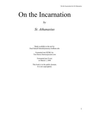 On the Incarnation- St. Athanasius