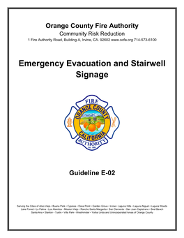 Emergency Evacuation and Stairwell Signage: E-02 July 1, 2020