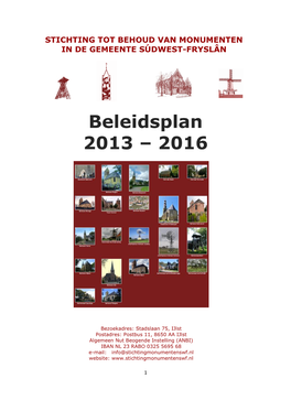 Beleidsplan 2013 – 2016