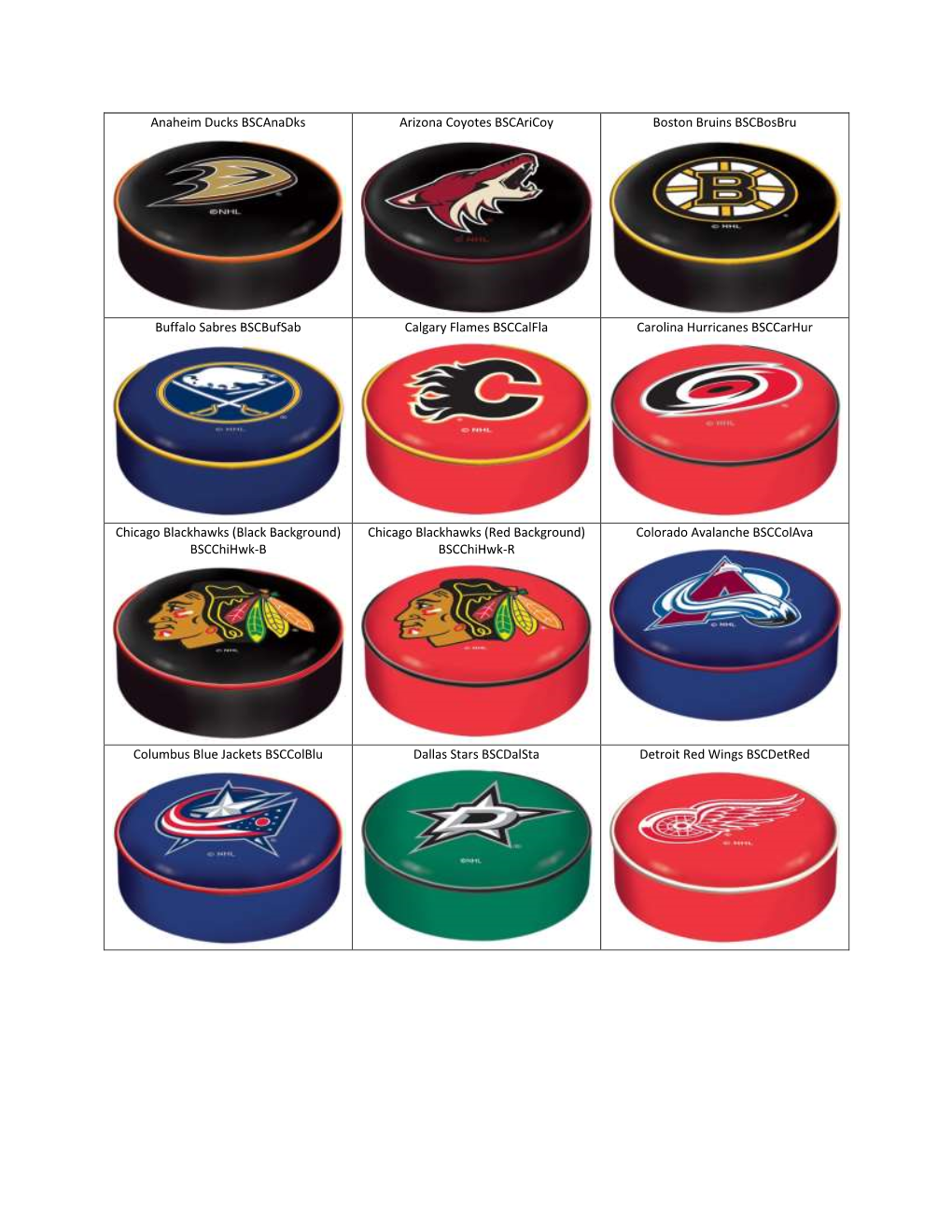 Anaheim Ducks Bscanadks Arizona Coyotes Bscaricoy Boston Bruins Bscbosbru