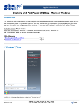 Disabling USB Port Power Off (Sleep) Mode on Windows