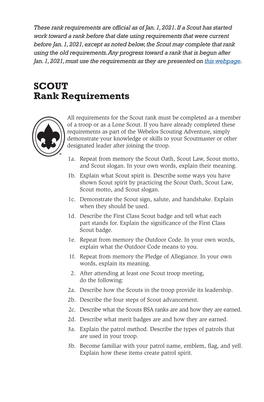 SCOUT Rank Requirements