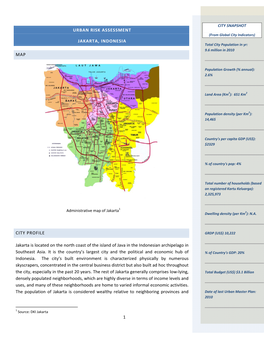 1 Urban Risk Assessment Jakarta, Indonesia Map City
