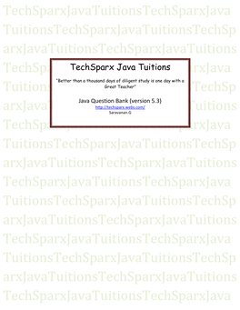 Techsparx Java Tuitions