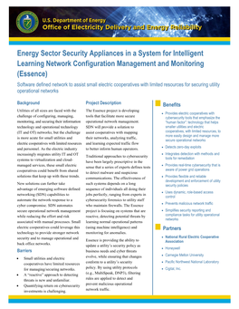 Essence) Software Defined Network to Assist Small Electric Cooperatives with Limited Resources for Securing Utility Operational Networks