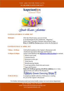 Greek Easter Festivities