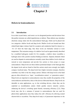 Defects in Semiconductors