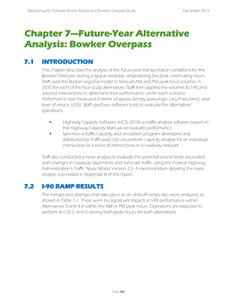 Chapter 7—Future-Year Alternative Analysis: Bowker Overpass