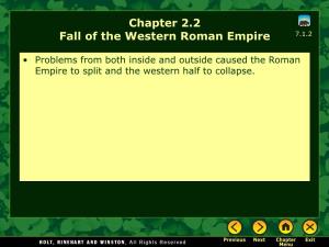 Chapter 2.2 Fall of the Western Roman Empire 7.1.2