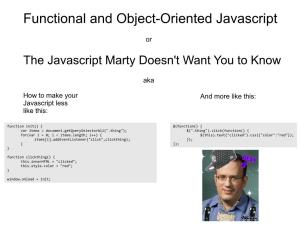 Functional and Object-Oriented Javascript