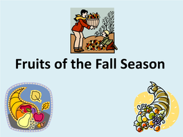 Fruits of the Fall Season Presentation