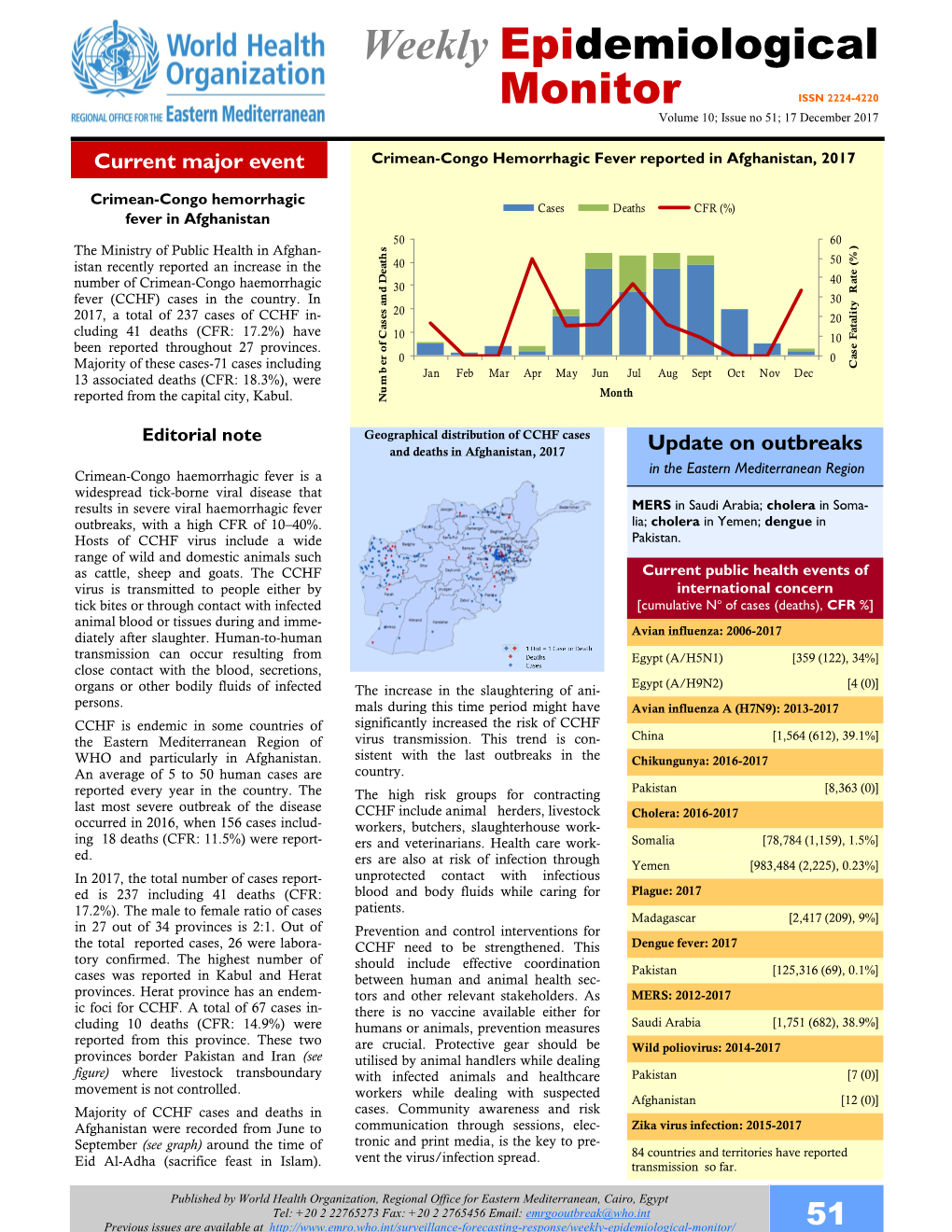 Crimean-Congo Hemorrhagic Fever in Afghanistan