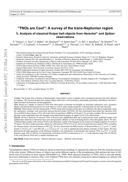 " Tnos Are Cool": a Survey of the Trans-Neptunian Region X. Analysis of Classical Kuiper Belt Objects from Herschel and Spitzer Observations