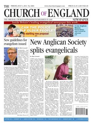 New Guidelines for Evangelism Issued New Anglican Society