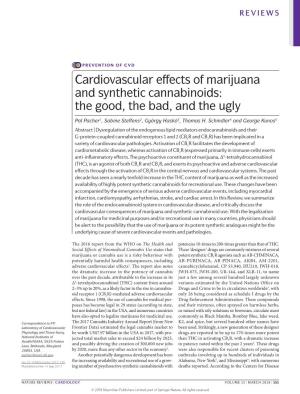 Cardiovascular Effects of Marijuana and Synthetic Cannabinoids: the Good, the Bad, and the Ugly