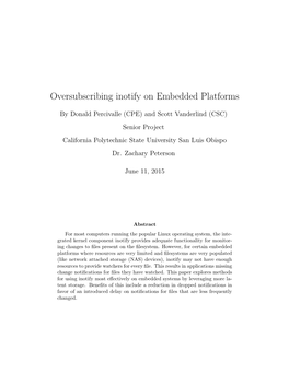 Oversubscribing Inotify on Embedded Platforms