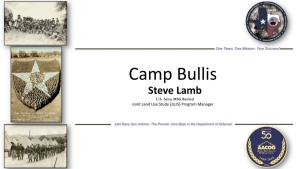 Camp Bullis Steve Lamb U.S
