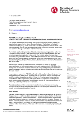 The Office of the Secretary, Public Company Accounting Oversight Board, 1666 K Street, NW Washington, DC, 20006-2803 USA