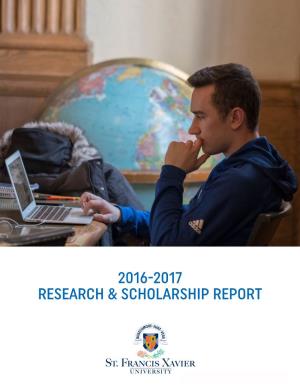2016-2017 Research & Scholarship Report