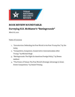BOOK REVIEW ROUNDTABLE: Surveying H.R. Mcmaster's